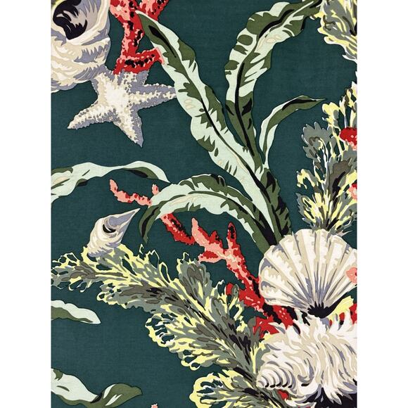 Nikki Chasin Top Women’s Small Multicolor 100% Silk Coral Sea Shells Stars Artsy - Picture 6 of 9